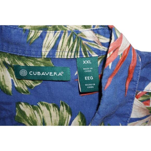 Cubavera Blue Tropical Floral Shirt - Size XXL - Picture 2 of 4